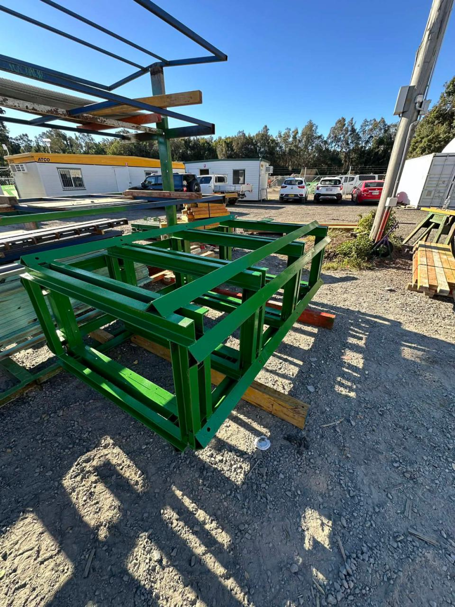 Green steel frame fabrication
